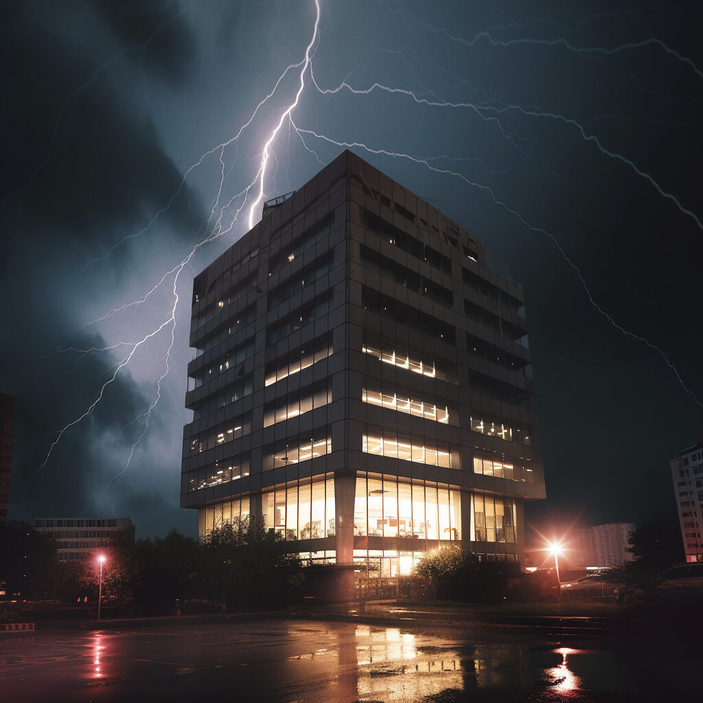 Lighting Striking A Building - What is The Impact and Cost of IT Downtime for Small Businesses? If you’re looking for reliable IT support for your small to mid-sized business in the Deer Valley Industrial Park, Scottsdale, Anthem, Peoria, or Northern Phoenix Metro area, look no further than Solv IT Computer Support and Services™!
